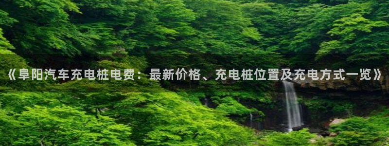 威廉希尔的分析方法：《阜阳汽车充电桩电费：最新价格、充电桩位置及充电方式一览》