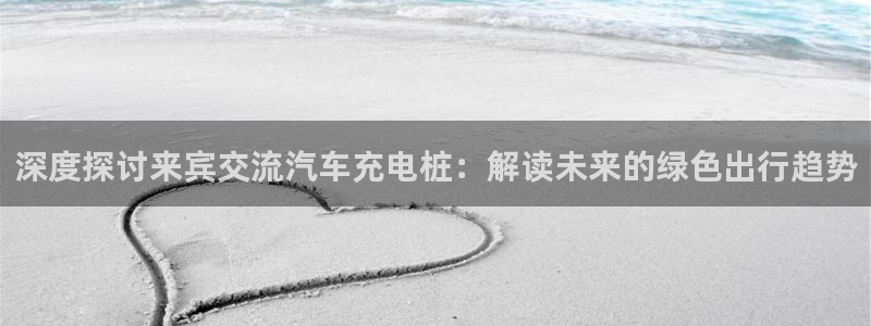 威廉体育官方app下载苹果版：深度探讨来宾交流汽车充电桩：解读未来的绿色出行趋势