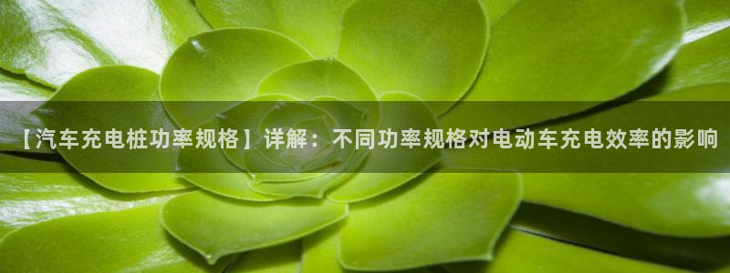 威廉足球软件下载手机版：【汽车充电桩功率规格】详解：不同功率规格对电动车充电效率的影响
