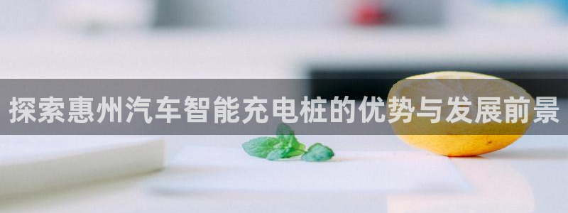 威廉希尔分析软件：探索惠州汽车智能充电桩的优势与发展前景