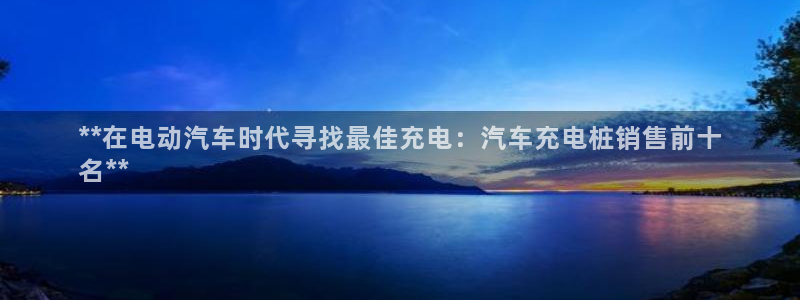 威廉希尔进球数的开盘特点：**在电动汽车时代寻找最佳充电：汽车充电桩销售前十
名**