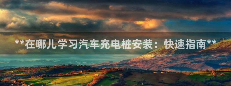 威廉希尔体系有哪些公司：**在哪儿学习汽车充电桩安装：快速指南**