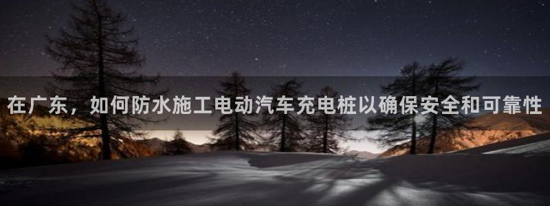 威廉希尔开盘思维：在广东，如何防水施工电动汽车充电桩以确保安全和可靠性