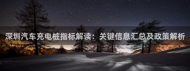 威廉希尔大小球即时指数：深圳汽车充电桩指标解读：关键信息汇总及政策解析