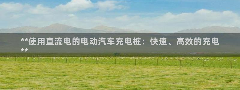 威廉希尔怎么看盘：**使用直流电的电动汽车充电桩：快速、高效的充电
**